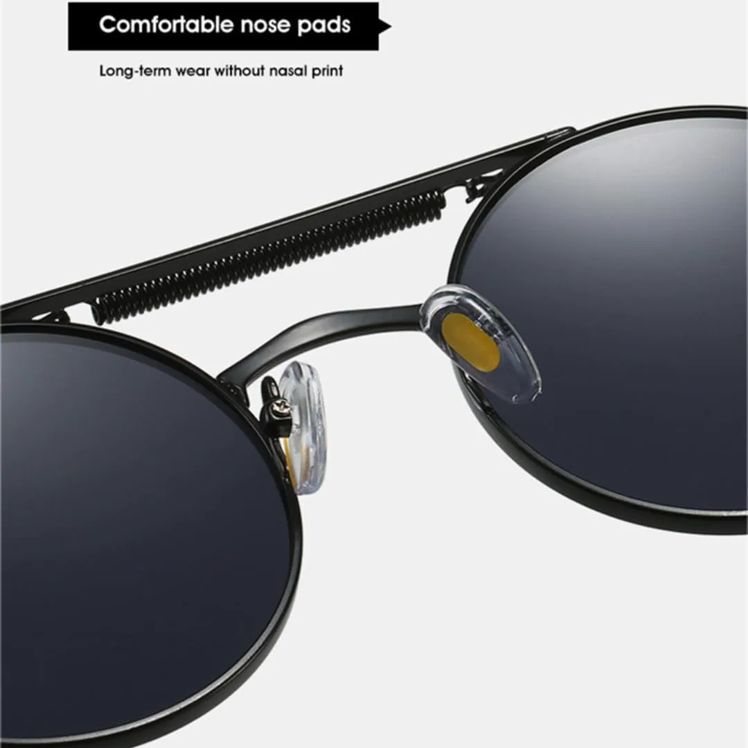 

Ретро металлические круглые солнцезащитные очки для женщин, модные, с градиентным зеркальным эффектом, для мужчин, в стиле панк TOIPASTN, Golden Yellow Green