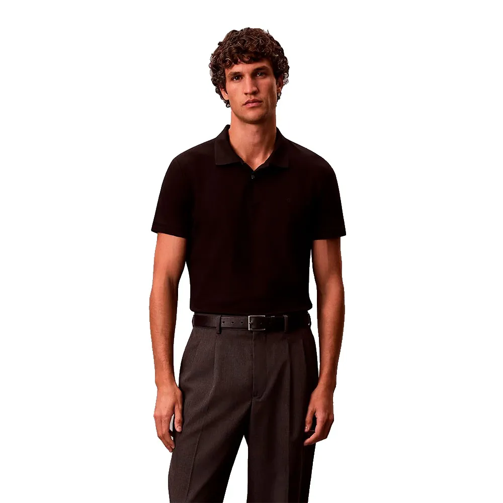 

Поло с коротким рукавом Calvin Klein Refined Slim Fit, черный