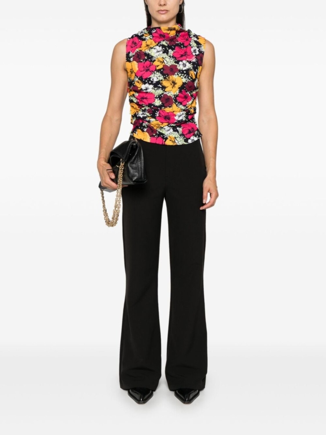 

MOSCHINO JEANS топ с цветочным принтом, черный