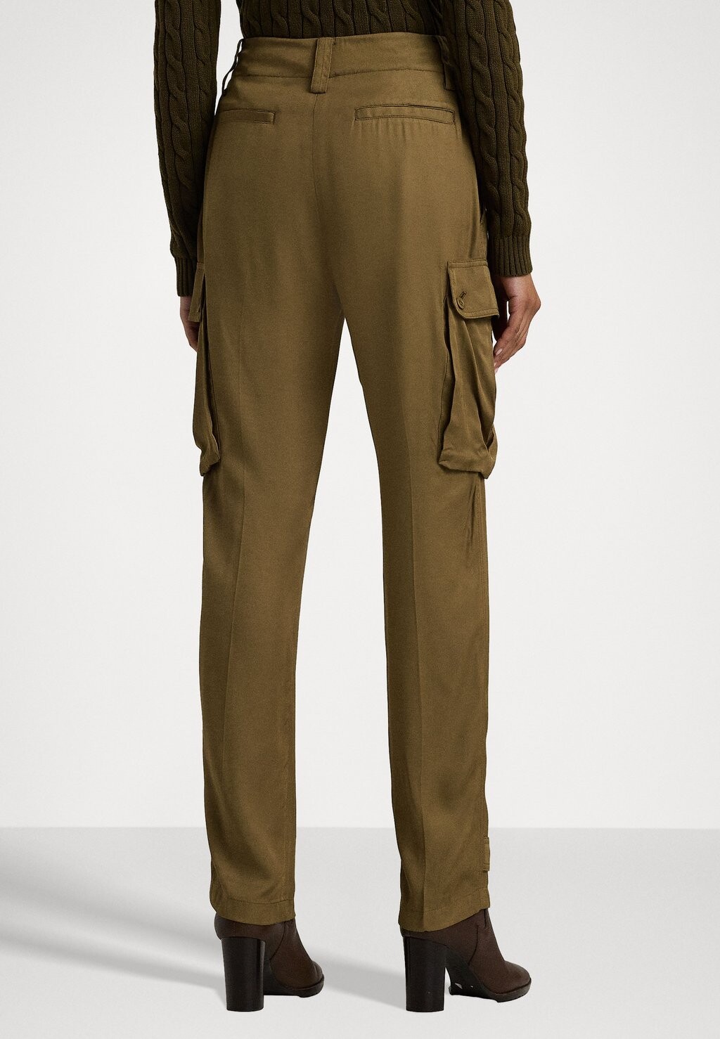 

Брюки карго TWILL CARGO ANKLE PANT Lauren Ralph Lauren Petite, цвет Tan