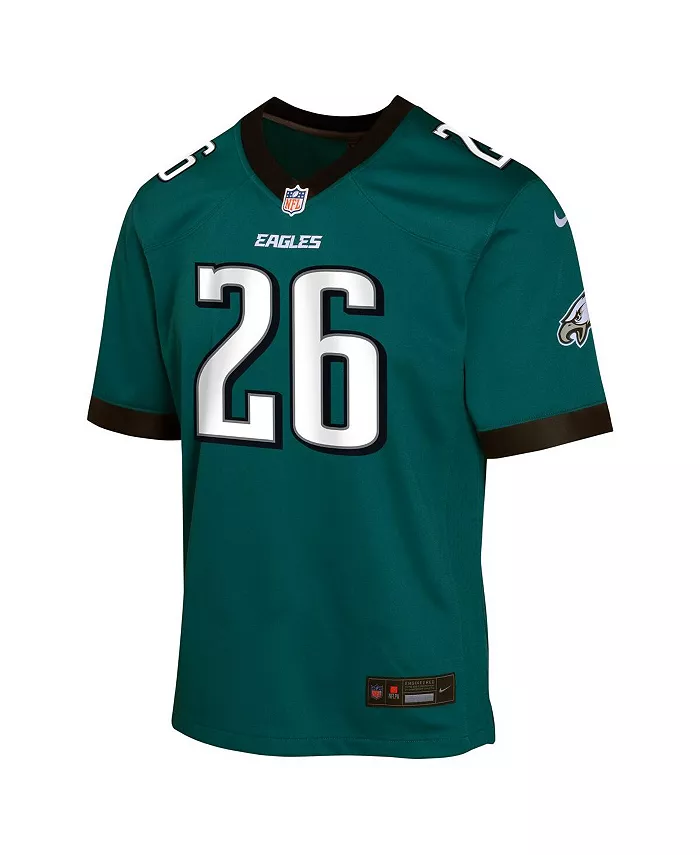 Игровая майка игрока команды Big Boys and Girls Saquon Barkley Midnight Green Philadelphia Eagles Nike — фото 2