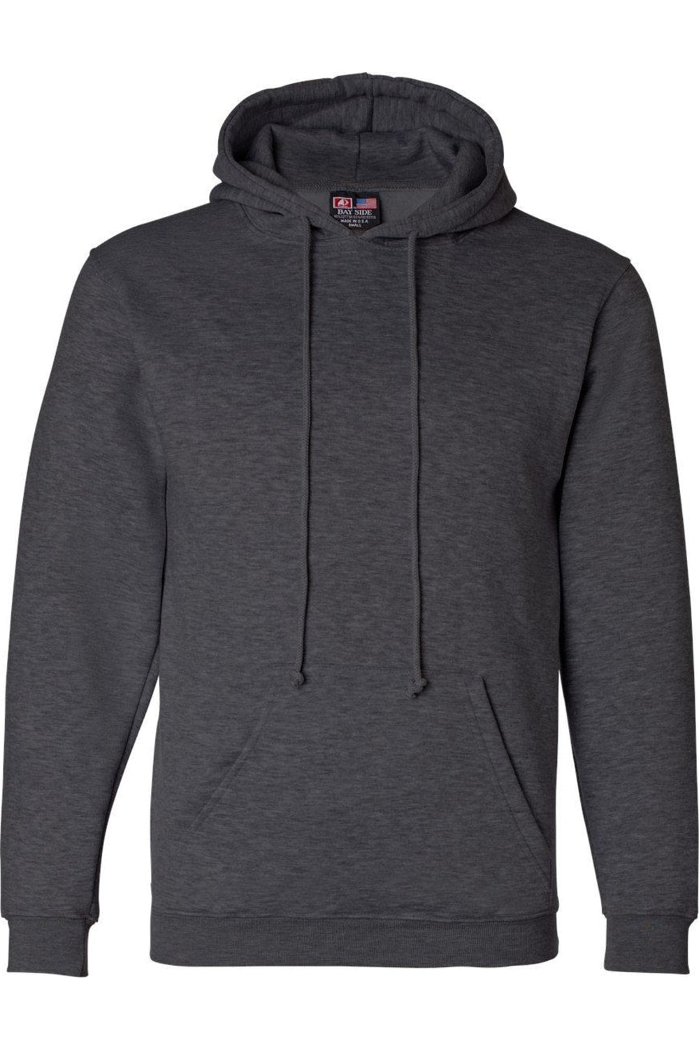 

Толстовка с капюшоном Bayside USA-Made, цвет charcoal heather