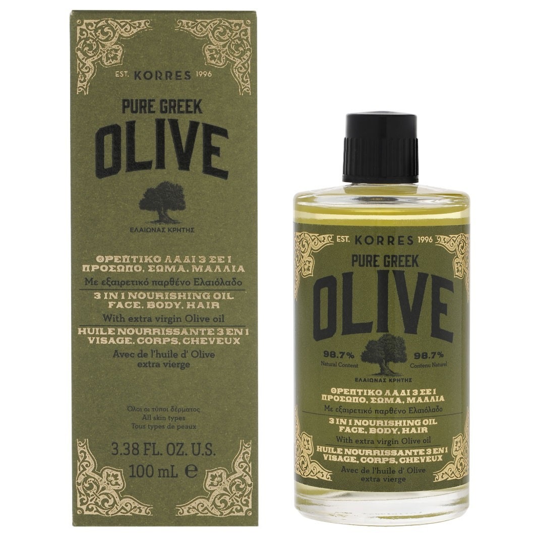 Масло для тела olive nährendes 3in1 öl Korres, объем 100 мл — фото 2