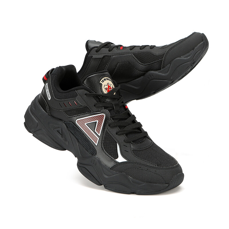 Кроссовки PEAK Chunky Sneakers Men Low-top Black/big Red, черный/красный — фото 4