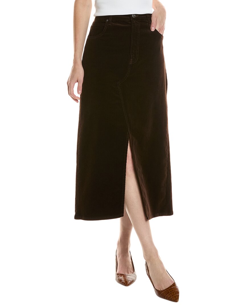 

Джинсовая юбка миди из вельвета FRAME Denim, коричневый