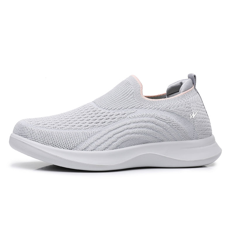 

Женские повседневные кроссовки Flyknit низкие с противоскользящей подошвой и износостойкие DOUBLE STAR 88, серый