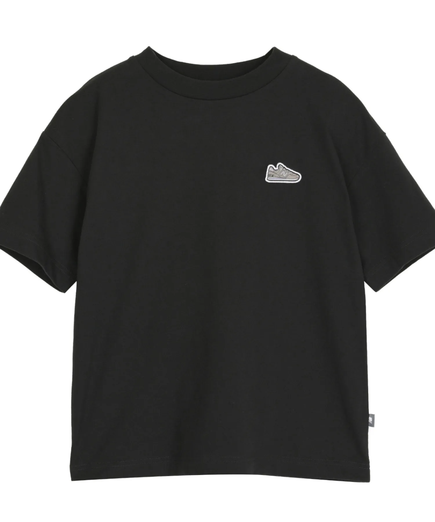 Детская футболка из смеси хлопка и полиэстера New Balance NBDry Wappen Short Sleeve Shirt черная