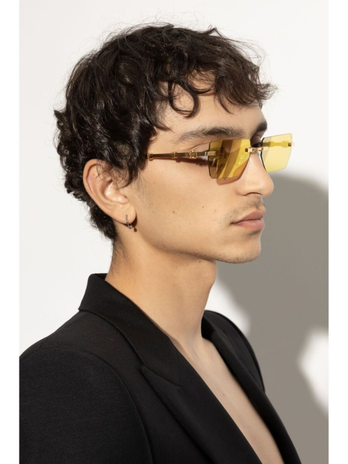 Balmain Eyewear солнцезащитные очки в прямоугольной оправе BPS-150G-53, золотистый — фото 3