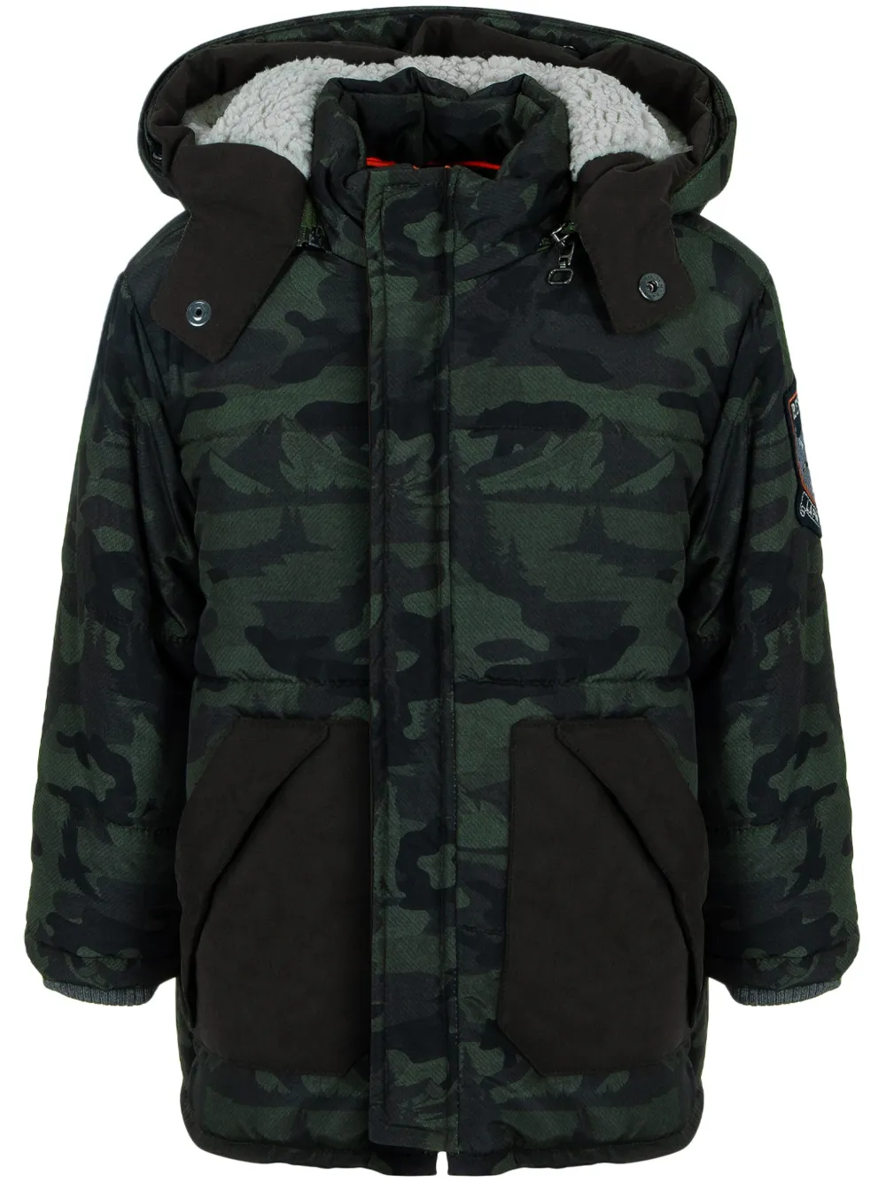 

Пуховик с нашивкой-логотипом Lapin House, зеленый