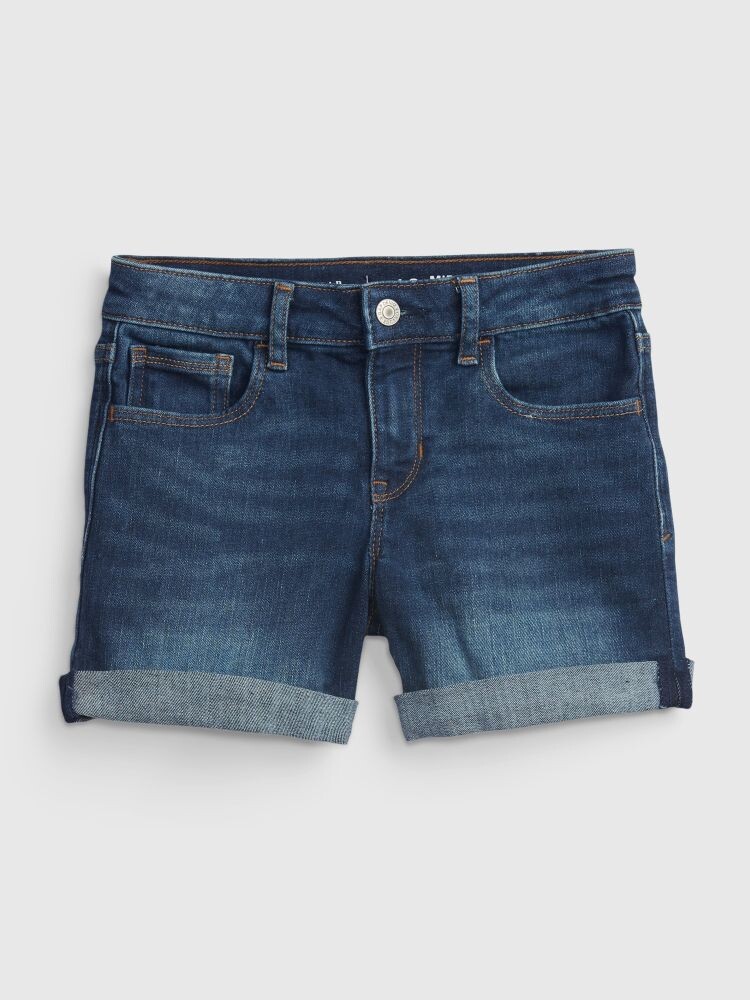 

Детские джинсовые шорты миди Gap, синий