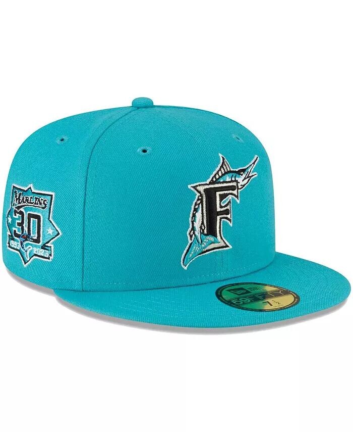 

Мужская бирюзовая шляпа Florida Marlins Cooperstown Collection Turn Back The Clock 59FIFTY New Era