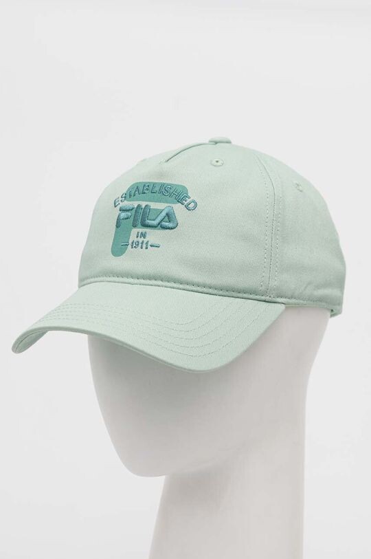 

Хлопковая бейсболка Fila, бирюзовый