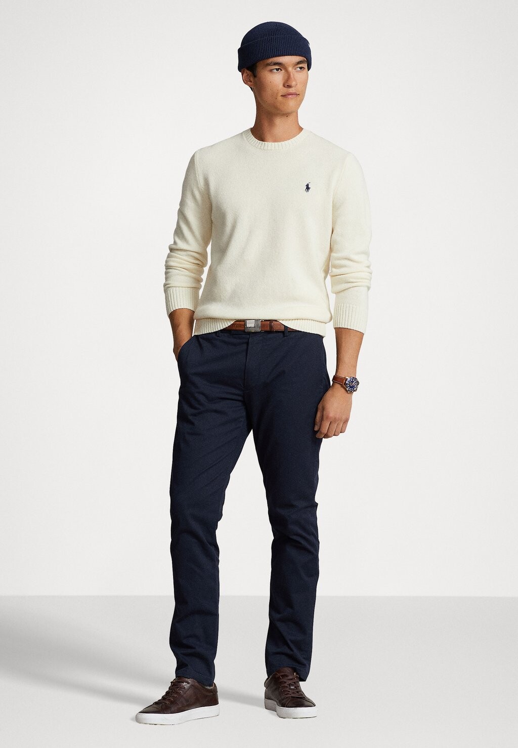 Свитер Long Sleeve Polo Ralph Lauren, цвет andover cream — фото 2