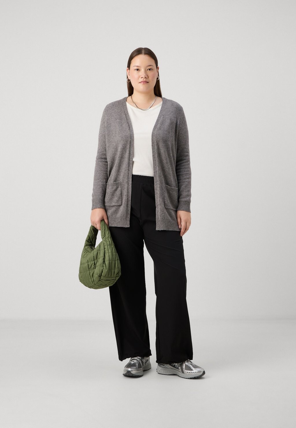 

Кардиган CARESLY OPEN CARDIGAN ONLY Carmakoma, темно-коричневый