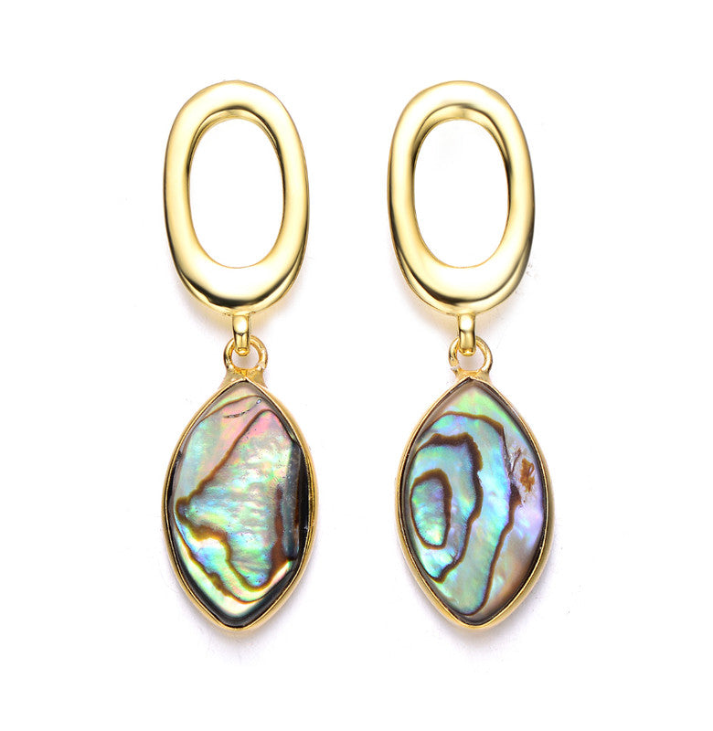 

Ожерелье с подвеской в ​​виде морского ушка из стерлингового серебра 14 карат с позолотой Genevive, золотой