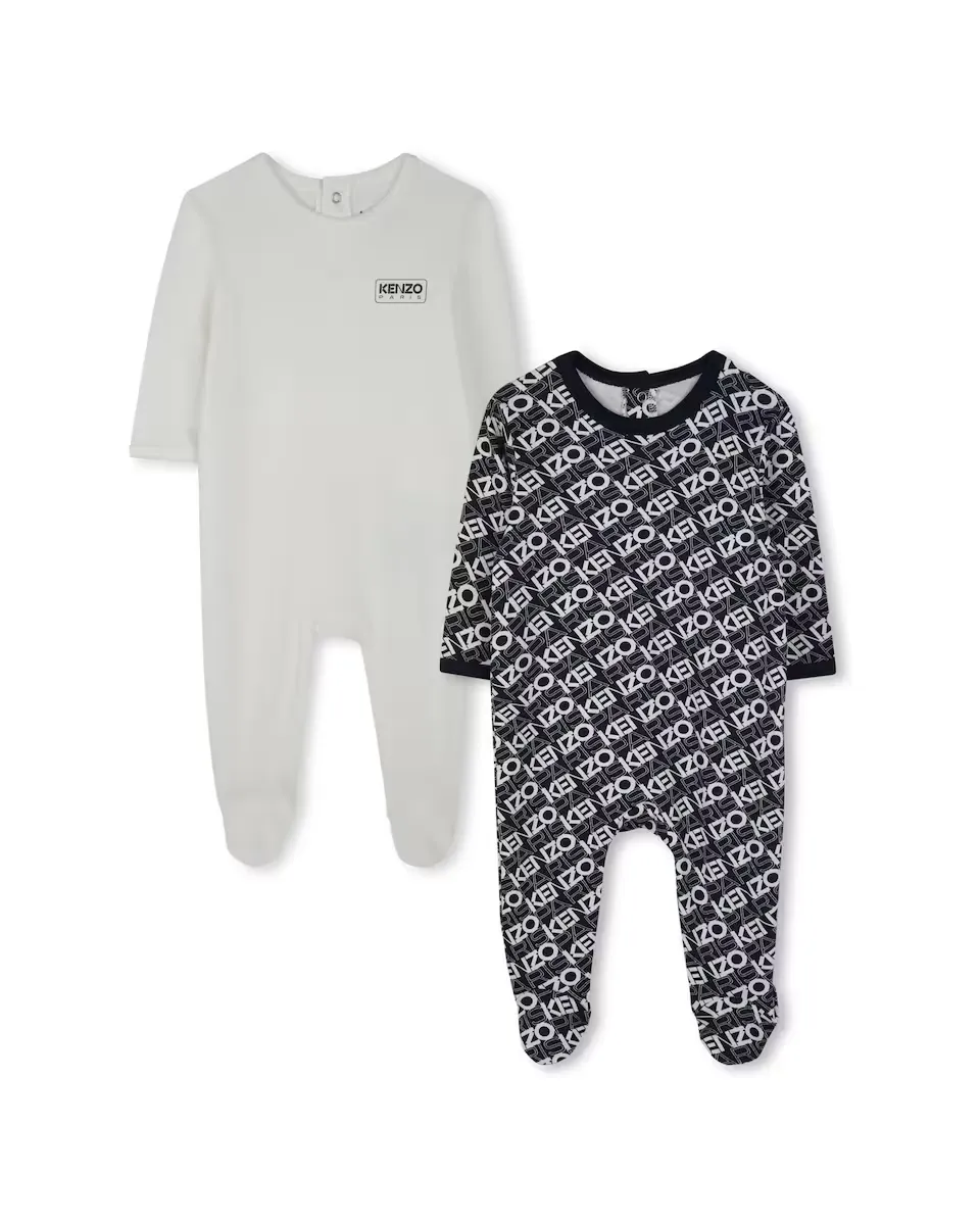 

Упаковка из 2 однотонных детских пижам с принтом монограммы Kenzo Kids, белый