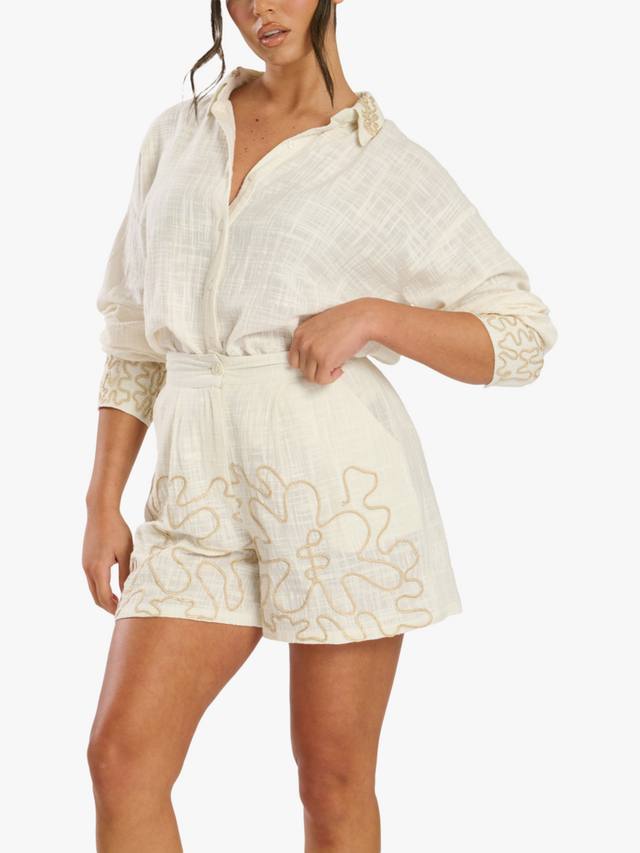 

Рубашка с контрастной отделкой South Beach, Beige/Ecru