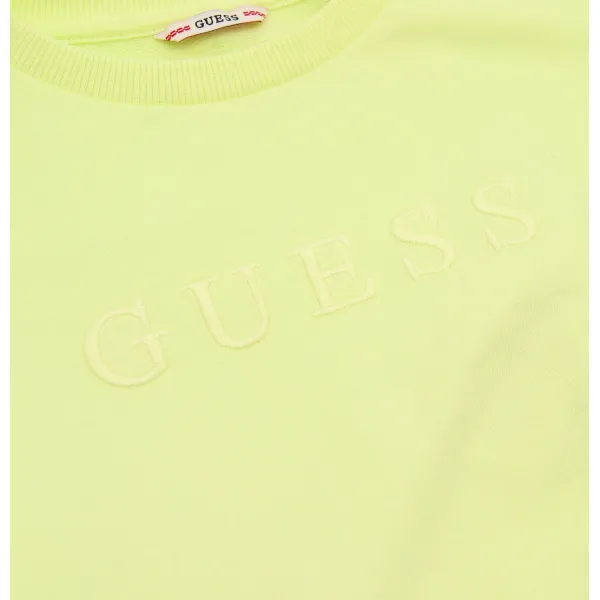 Детская махровая толстовка стандартного кроя Guess, зеленый — фото 3