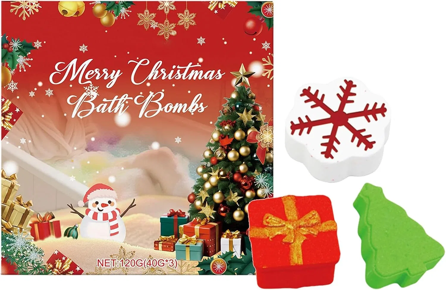 Бомбочки для ванны Christmas, Generisch, набор 3 шт