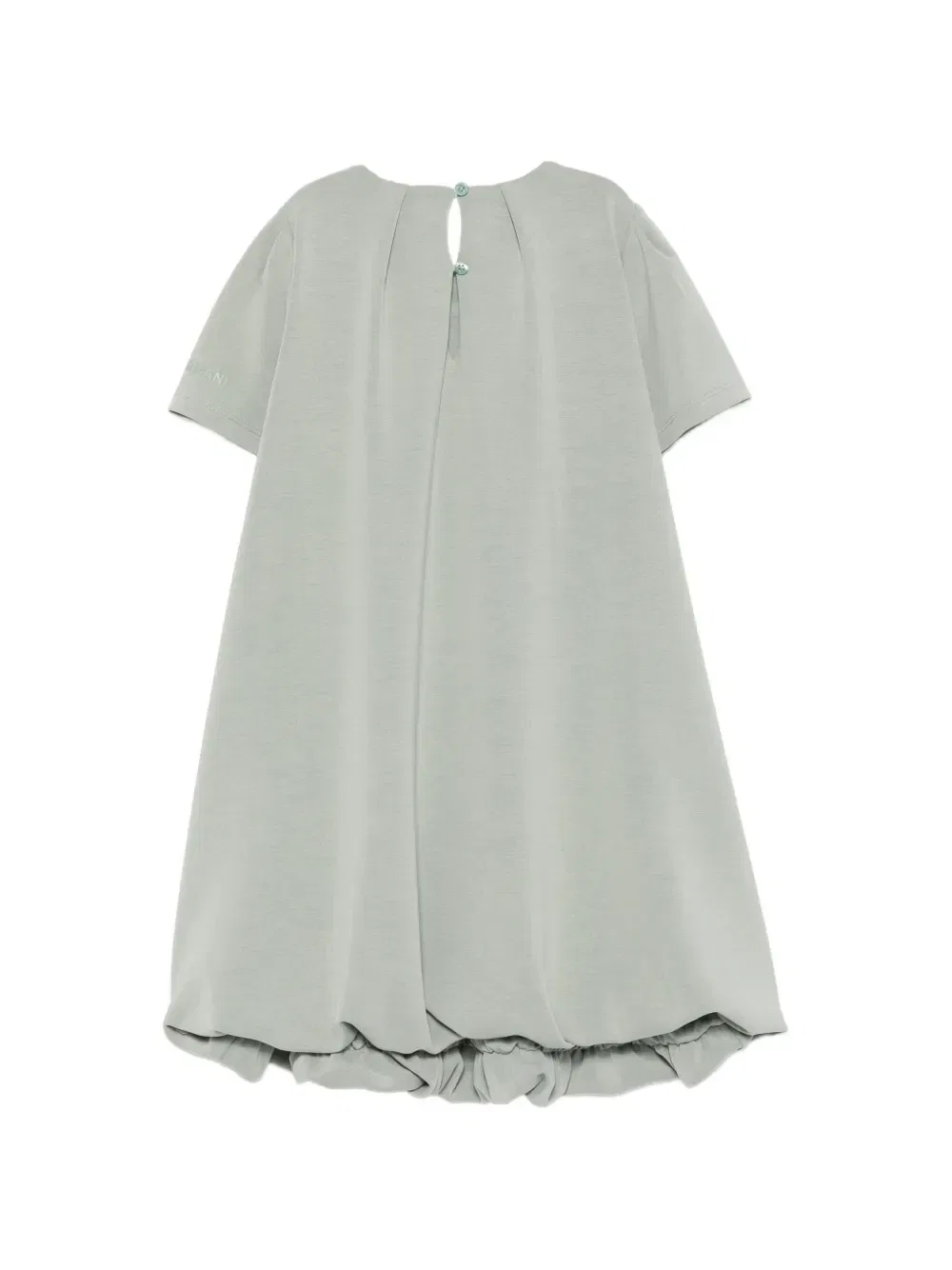 Плиссированное платье с логотипом-нашивкой Emporio Armani Kids, зеленый — фото 2