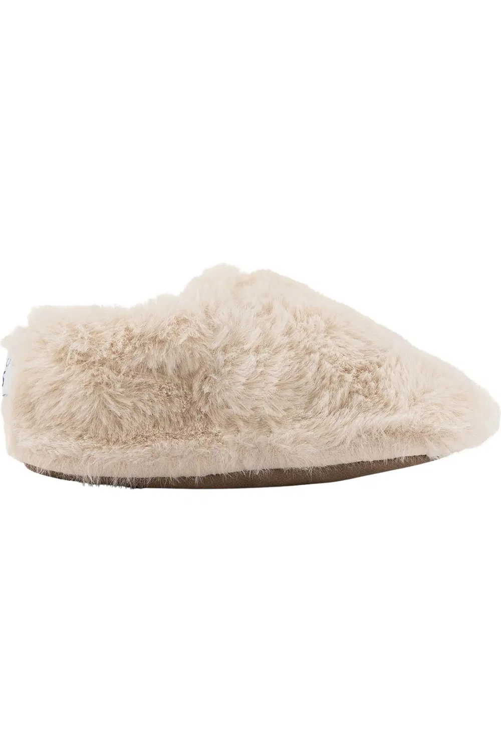 Детские тапочки из искусственного меха с широким носком Furry Hopfrög Kids, Off-White — фото 2