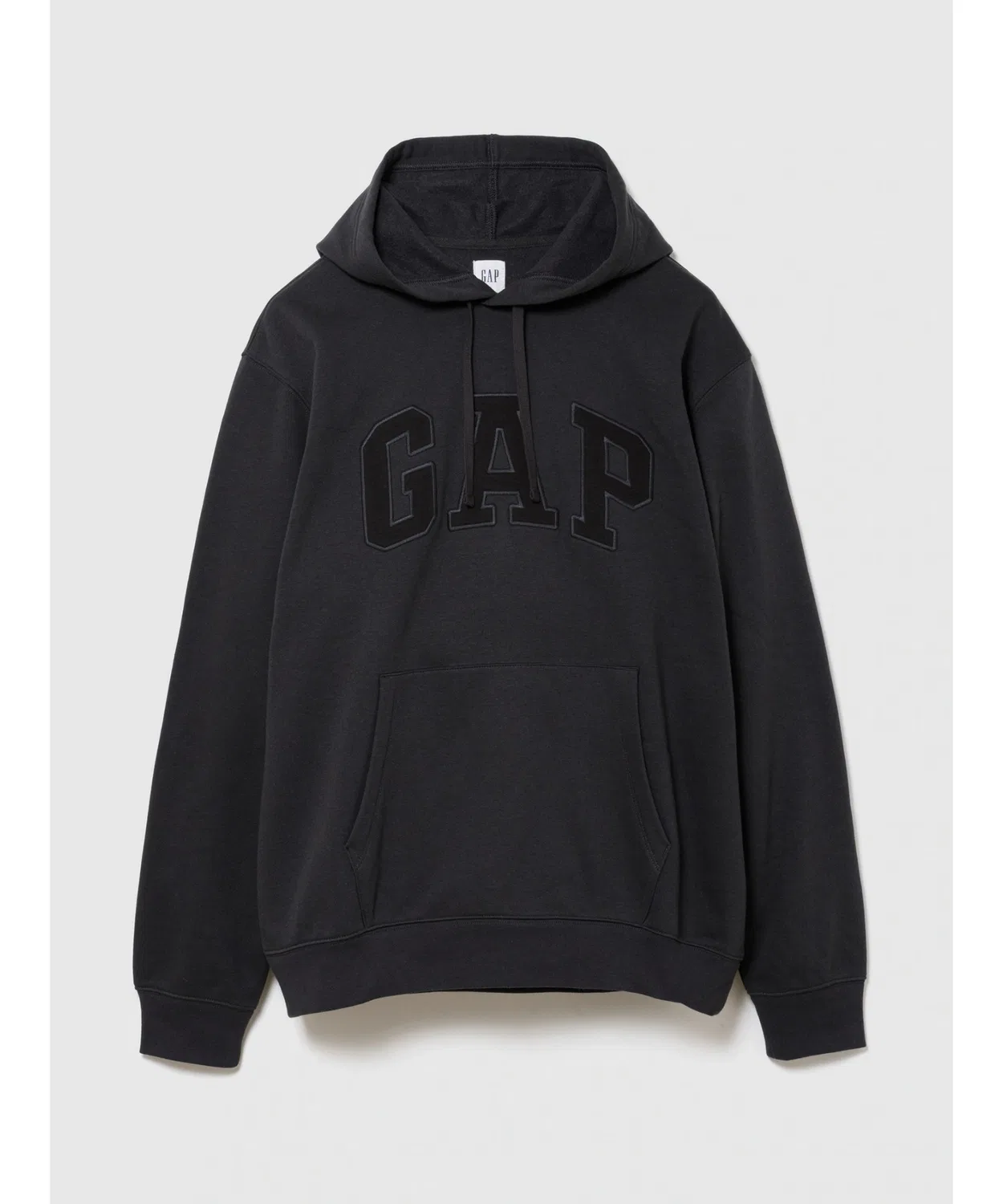 Женский унисекс худи с длинным рукавом на флисе, с логотипом GAP, Black