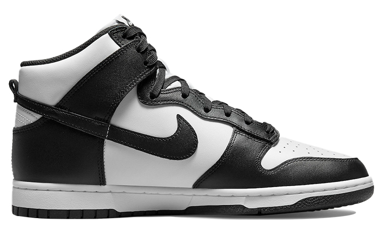 Кроссовки Nike Dunk High, белый/черный — фото 2