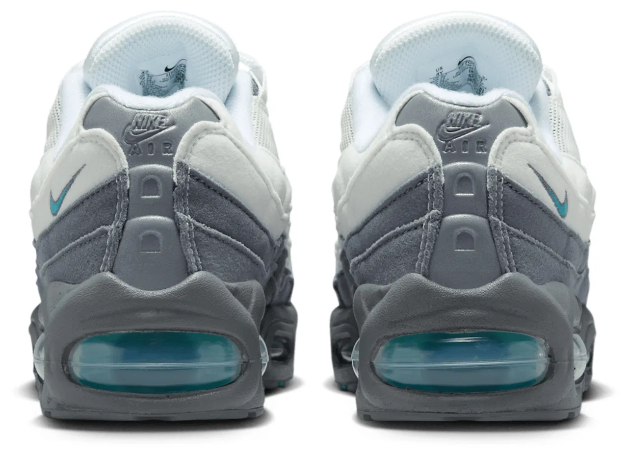 Кроссовки для мальчиков Air Max 95 Nike, цвет Summit White/Dusty Cactus/Smoke Grey — фото 3
