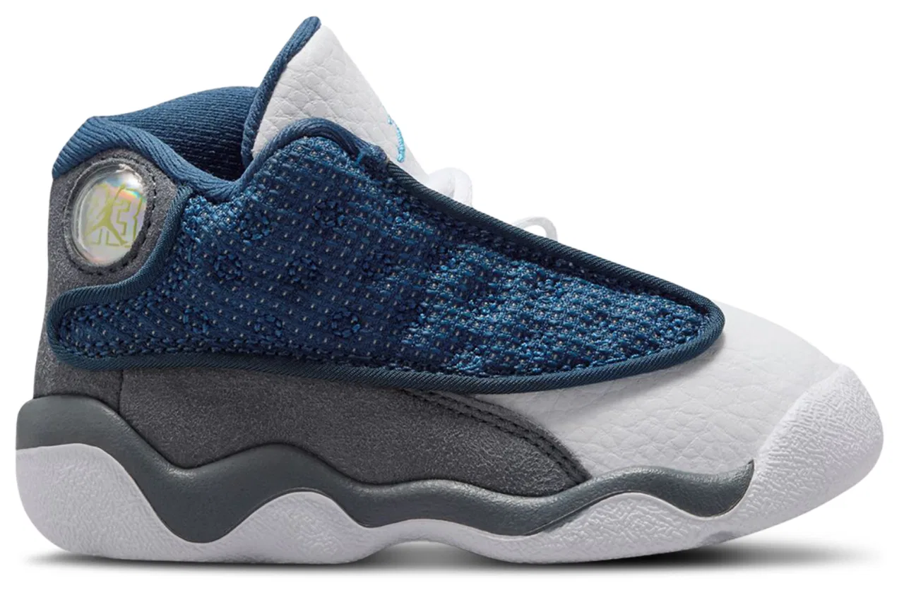 Детские кроссовки для мальчиков с кожаным верхом Jordan Retro 13 Jordan, Navy Grey University Blue