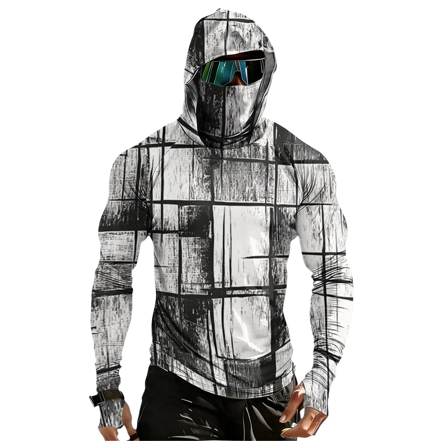Мужская футболка с защитой UPF 100+ rashguard, 02-grigio