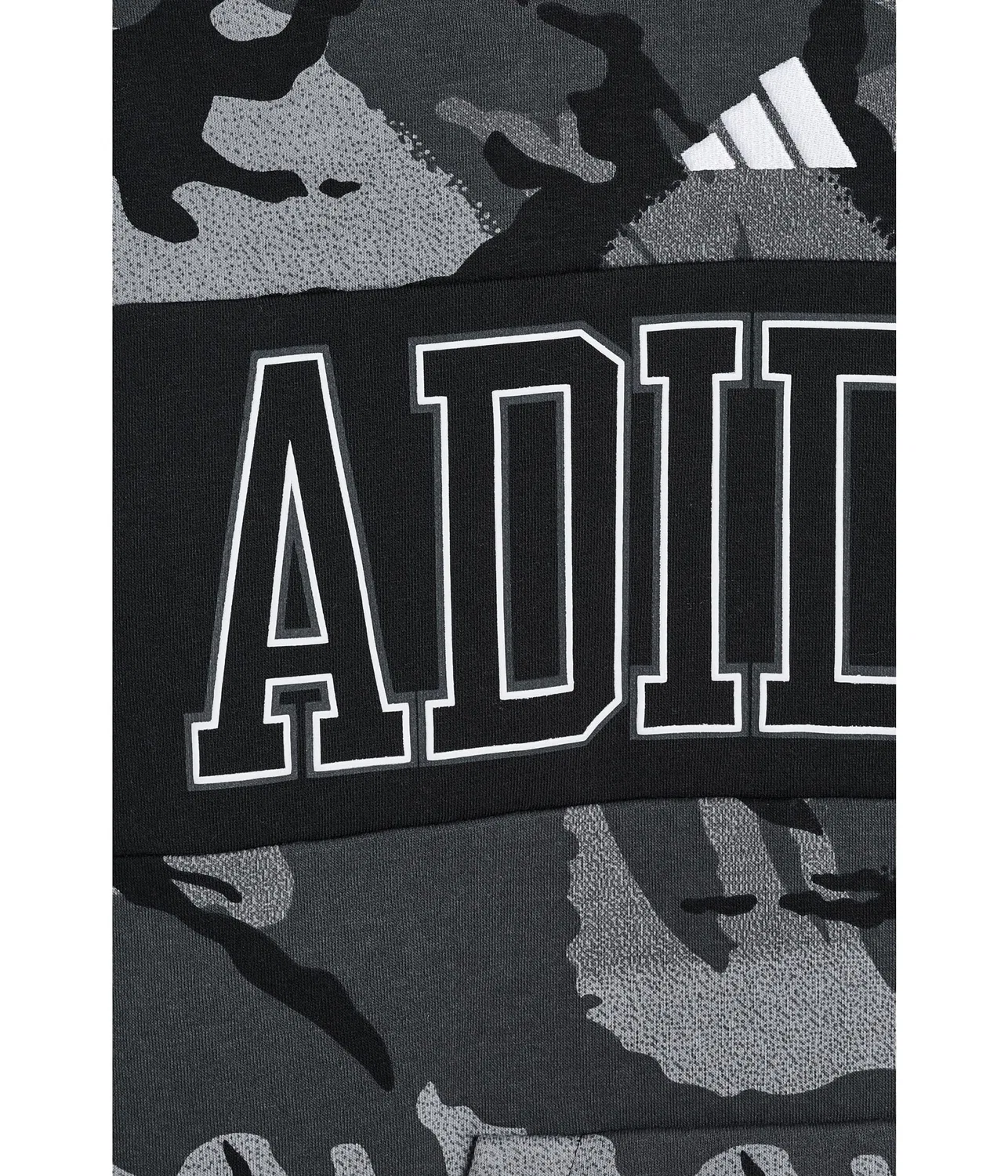 Толстовка с капюшоном AOP Color-Block Halftone Camo (для детей постарше) Adidas Kids, Black Adi — фото 3