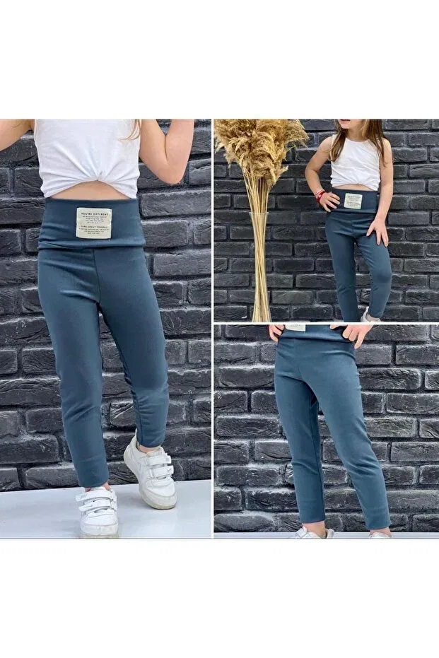 Детские леггинсы для девочек хлопковые Bubito, Blue