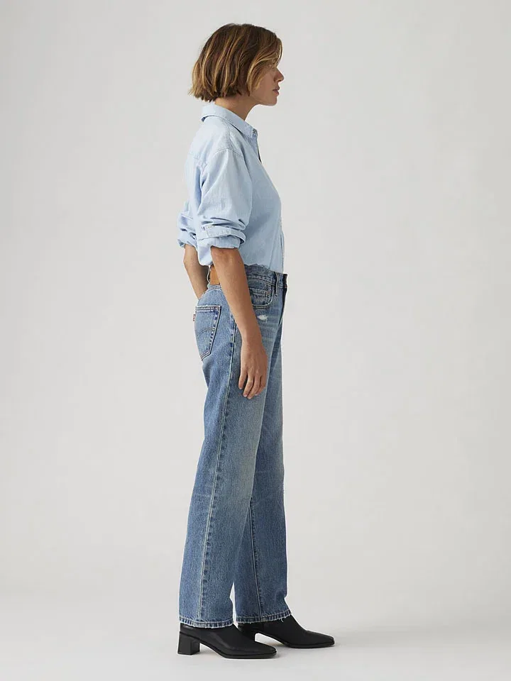 Женские джинсы свободного кроя 501 Levi's, Blue — фото 4