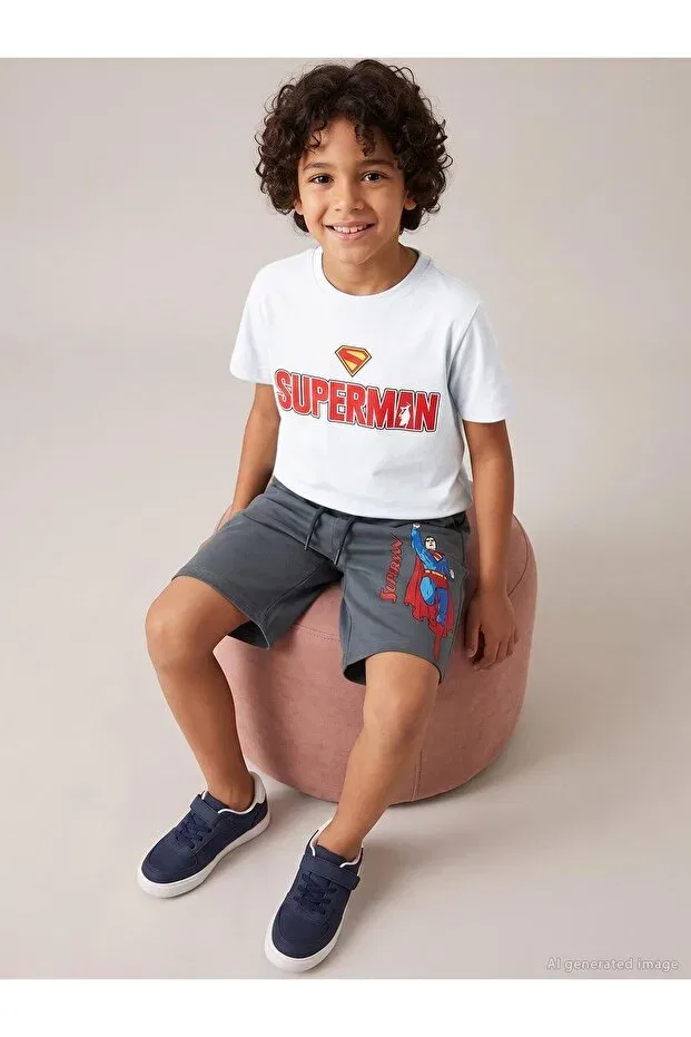 Детские шорты для мальчиков скинни Superman, Anthracite