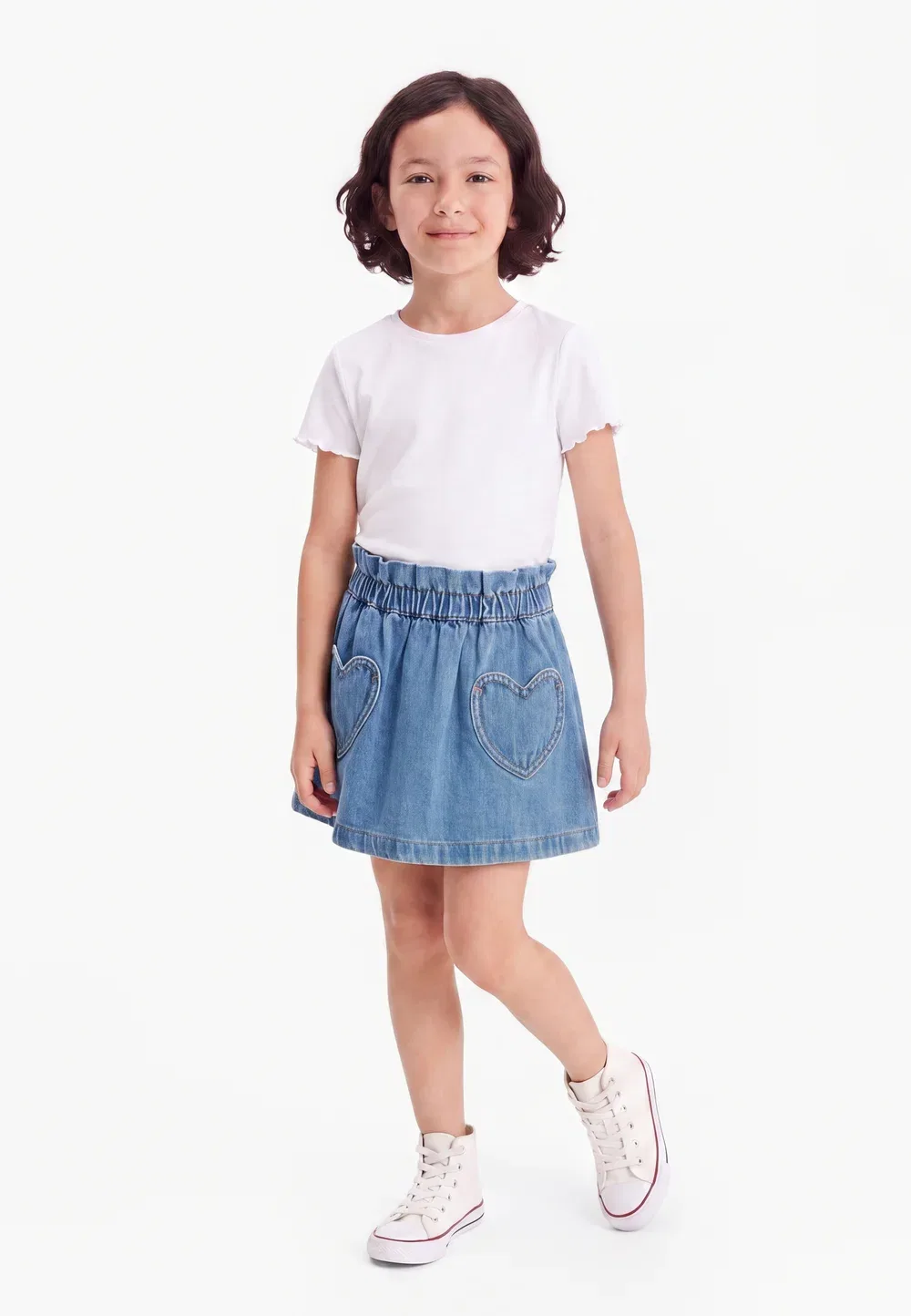 Юбка с сердечками - мини-юбка Gap, Blue Denim