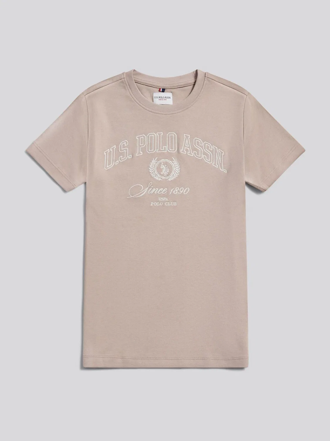 Футболка с принтом, Premium U.S. Polo Assn, натуральный