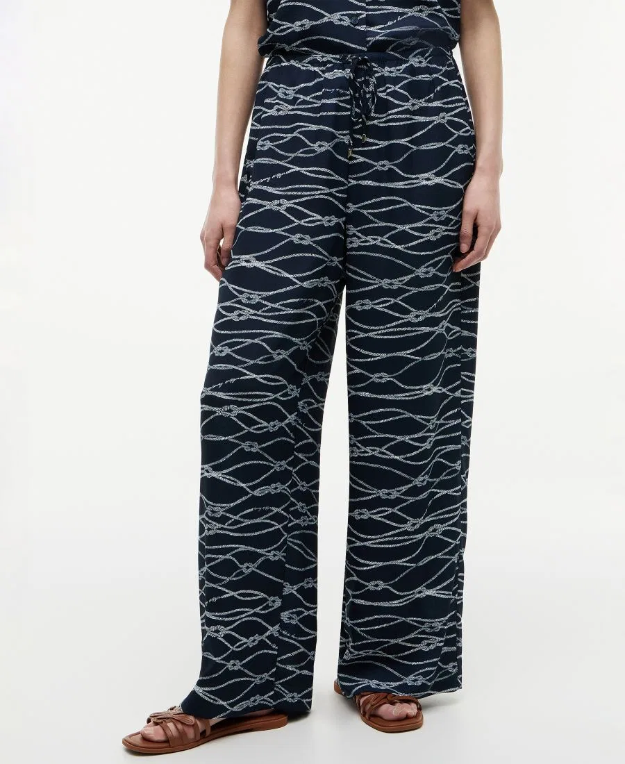 Женские брюки с принтом, pull-on Tommy Hilfiger, Handdrawn Rope Dark Night Navy — фото 2