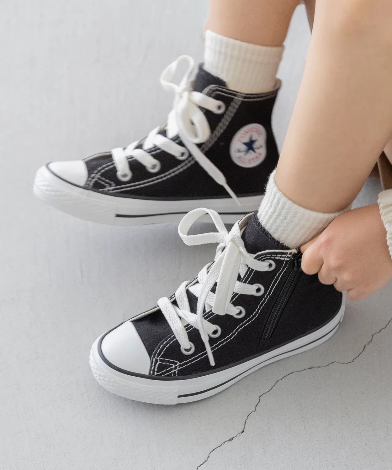 Детские кроссовки-высокие Converse All Star с принтом, Черный