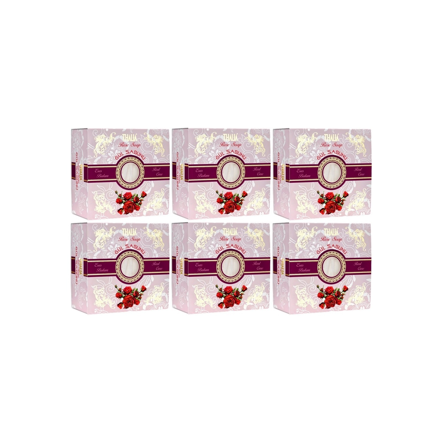 

Натуральное твердое мыло Thalia Firming Effect Rose Core, 6 x 150 гр