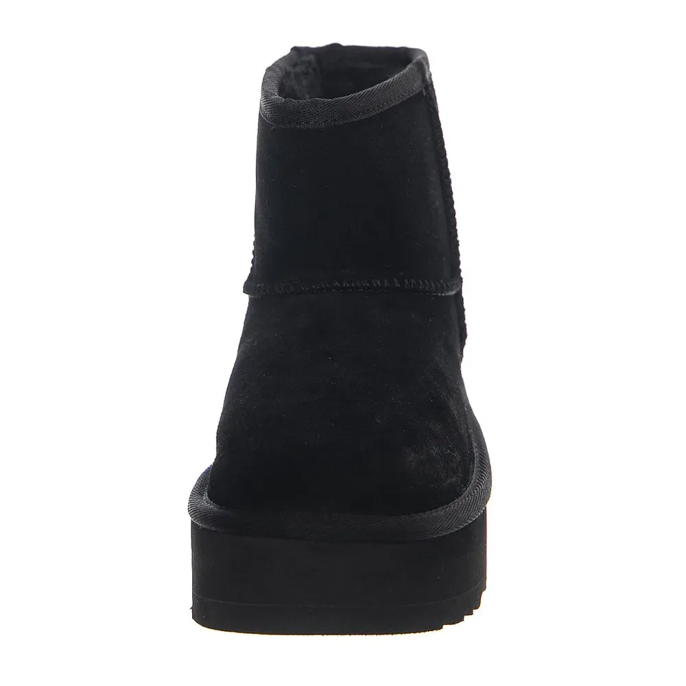 Детские ботинки для девочек и мальчиков на платформе Classic Mini Platform Ugg, Black — фото 3