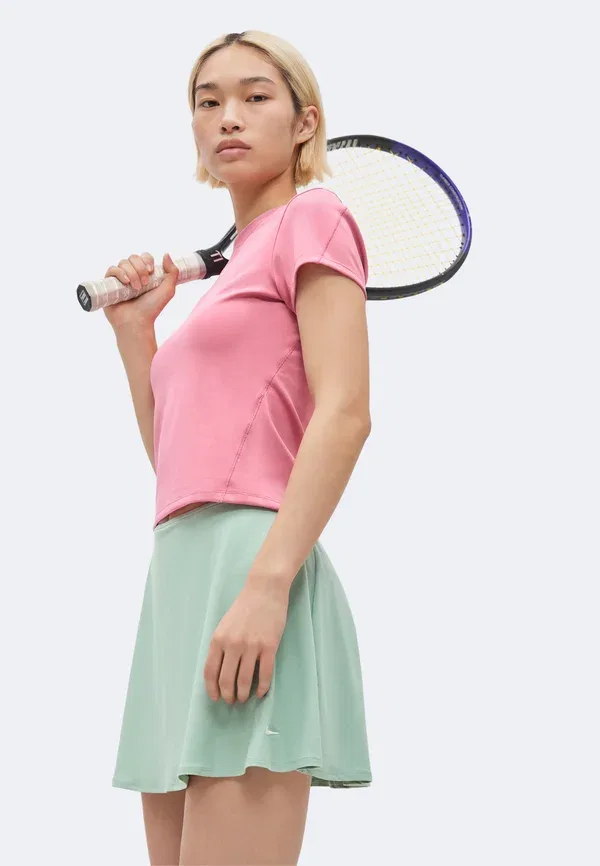 Футболка теннисная Nikecourt Advantage, дышащая, Dri-fit (Nike), Nike Performance, Peony, White, белый — фото 4