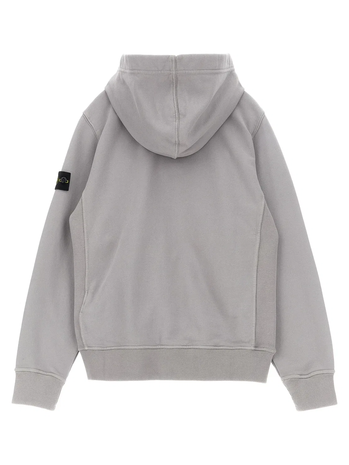 Худи с нашивкой-логотипом Stone Island Junior, серый — фото 2