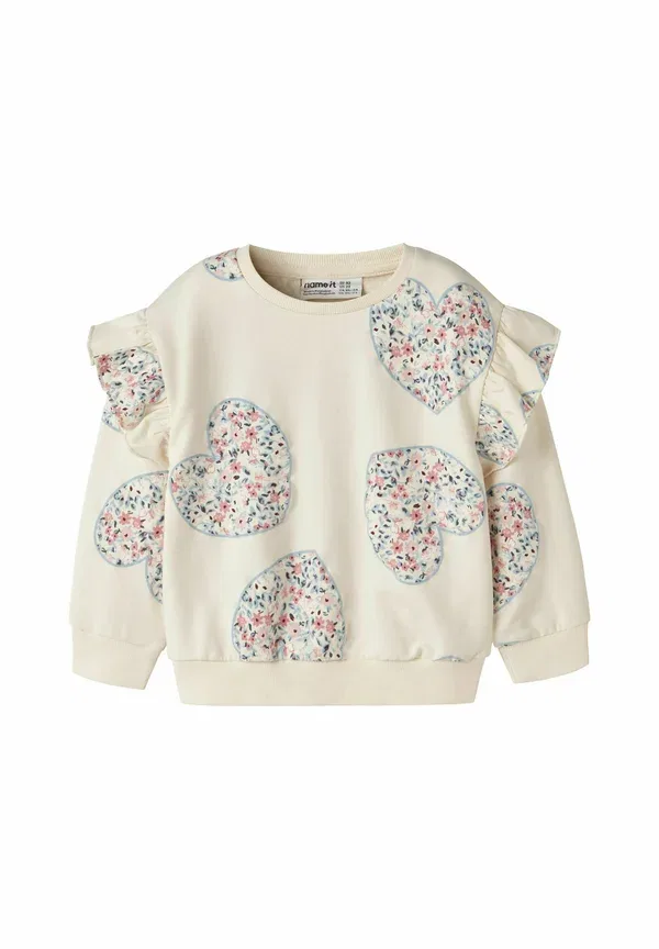 Толстовка с цветочным принтом Sweatshirt Name It, Antique White, белый — фото 3