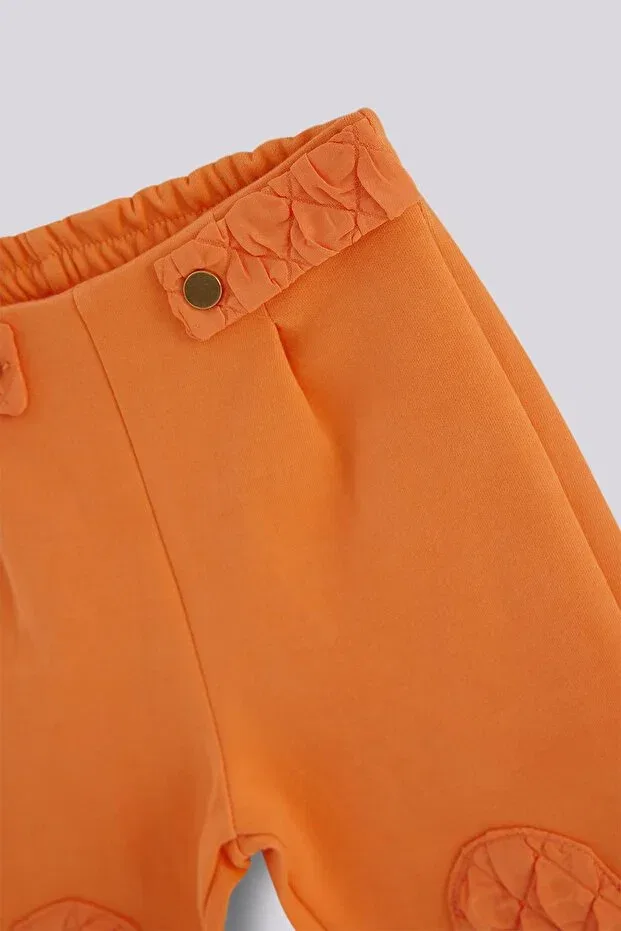 Детские спортивные штаны для девочек хлопковые Gb Baby, Orange — фото 2
