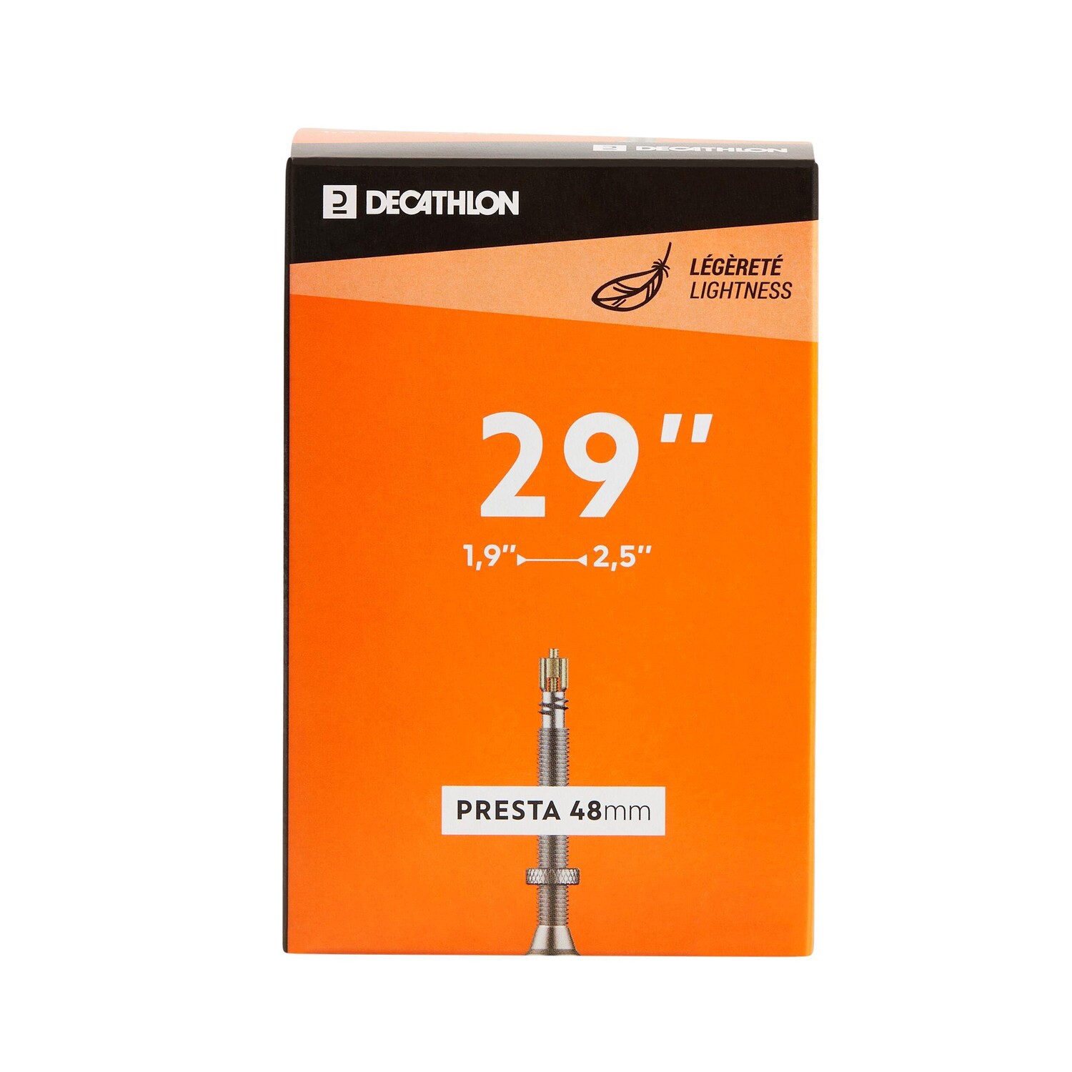 

Велосипедная камера MTB 29×1,9-2,5 Presta 48 лайт DECATHLON
