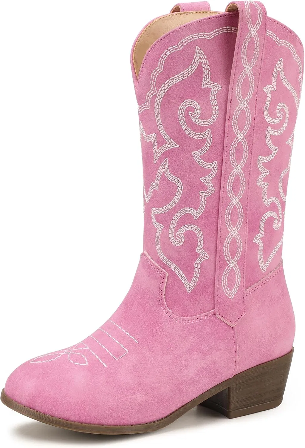 Детские сапоги для девочек с вышивкой Cowgirl Boots Hehainom, Fuchsia