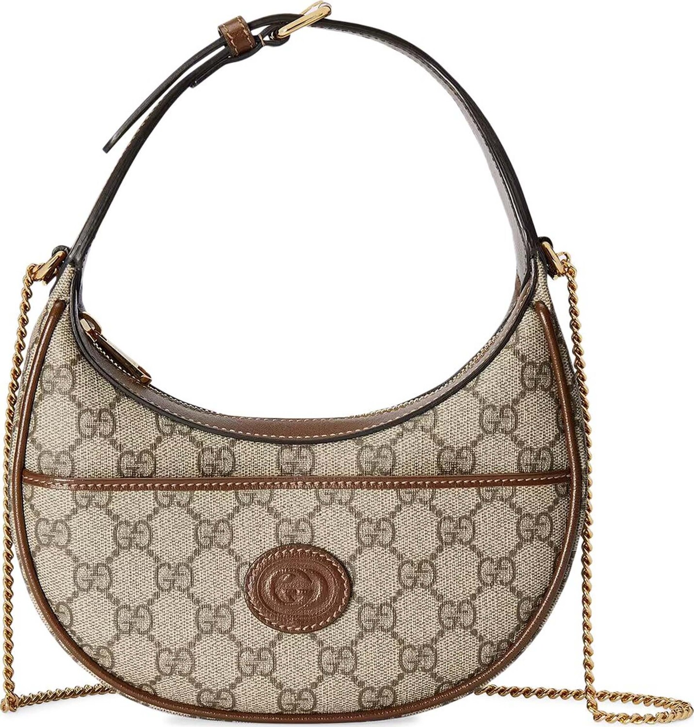 

Сумка Gucci Half Moon Shaped, бежевый/коричневый