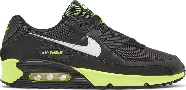 Кроссовки Nike Air Max 90 'Black Hot Lime', черный - фото