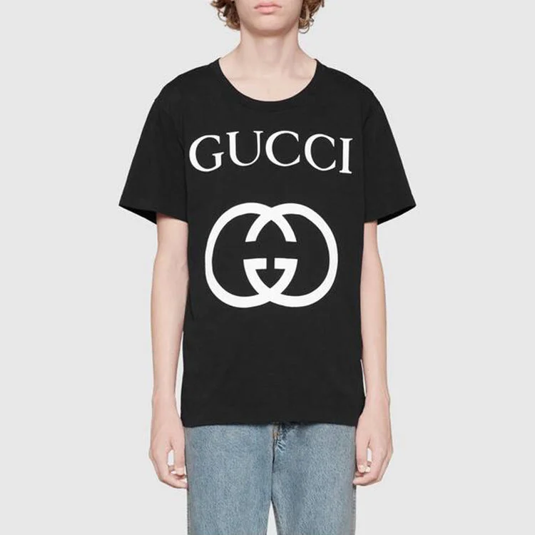 Футболка Gucci Interlocking G Oversize, черный