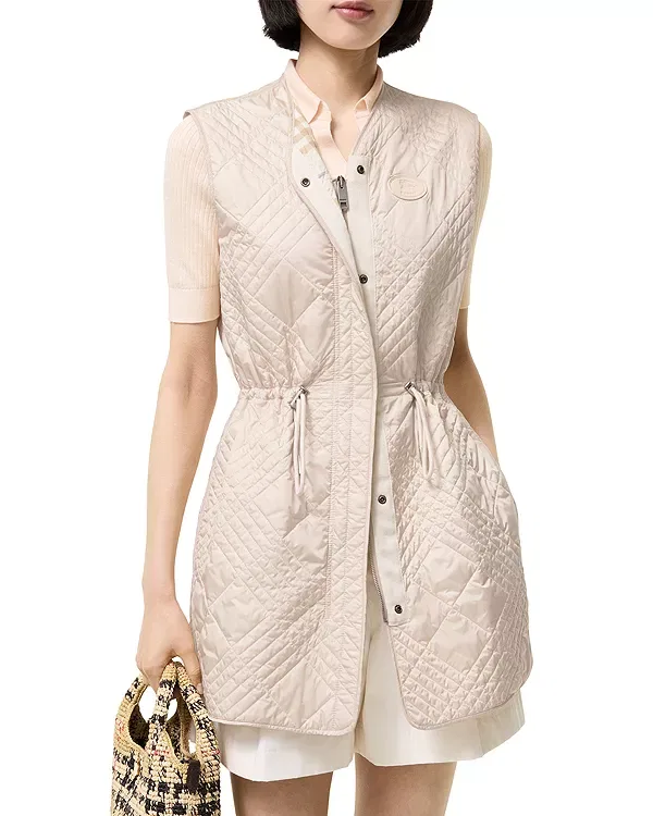 Женский жилет стеганый Walby Warmer Burberry, Stone Beige